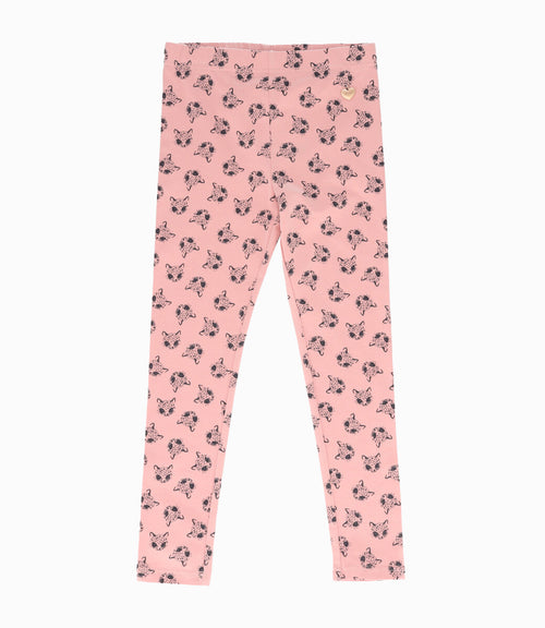 Calza niña con gatos 2 años / Rosado