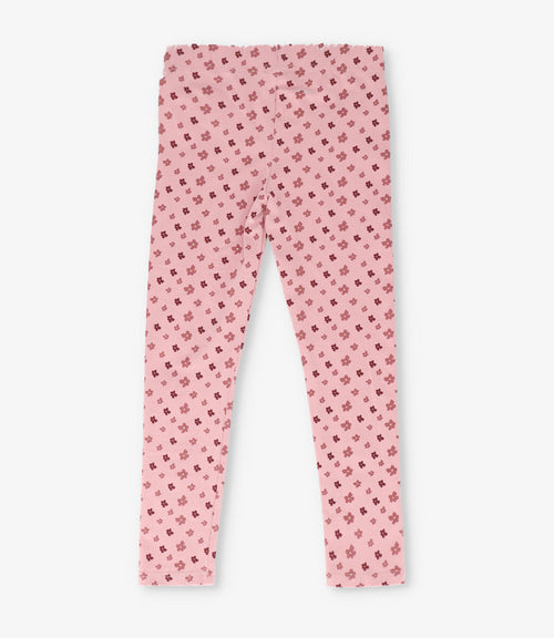 Calza niña con flores 2 años / Rosado