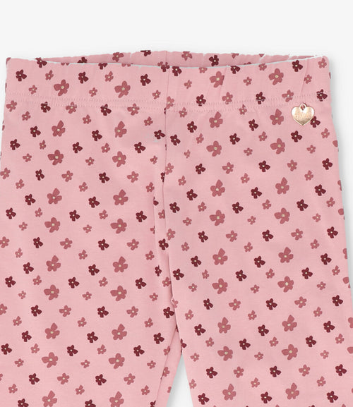 Calza niña con flores 2 años / Rosado