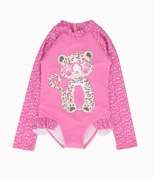 Traje De Baño niña animal print 2 años / Rosado