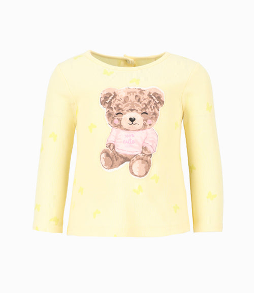 Polera bebé niña oso 6 meses / Amarillo