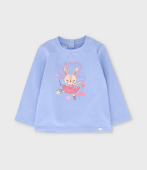 Polera bebé niña little ballerina 6 meses / Celeste