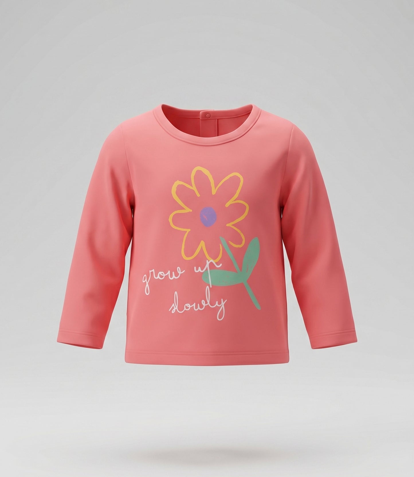 Polera bebé niña con flor 6 meses / Coral
