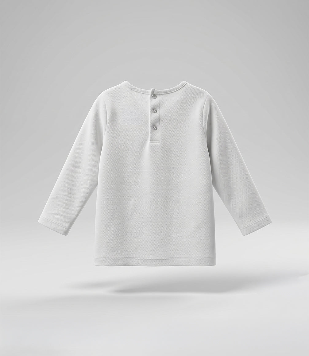 Polera bebé niña con conejo 6 meses / Blanco