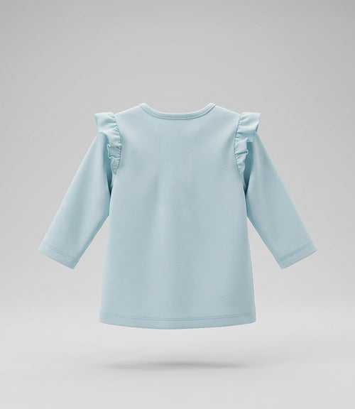 Polera bebé niña con vuelos 6 meses / Menta