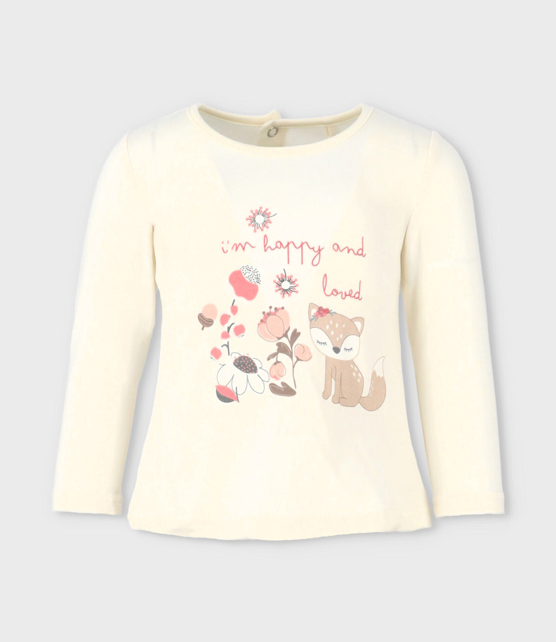 Polera bebé niña con diseño 6 meses / Blanco