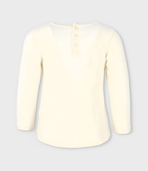 Polera bebé niña con diseño 6 meses / Blanco