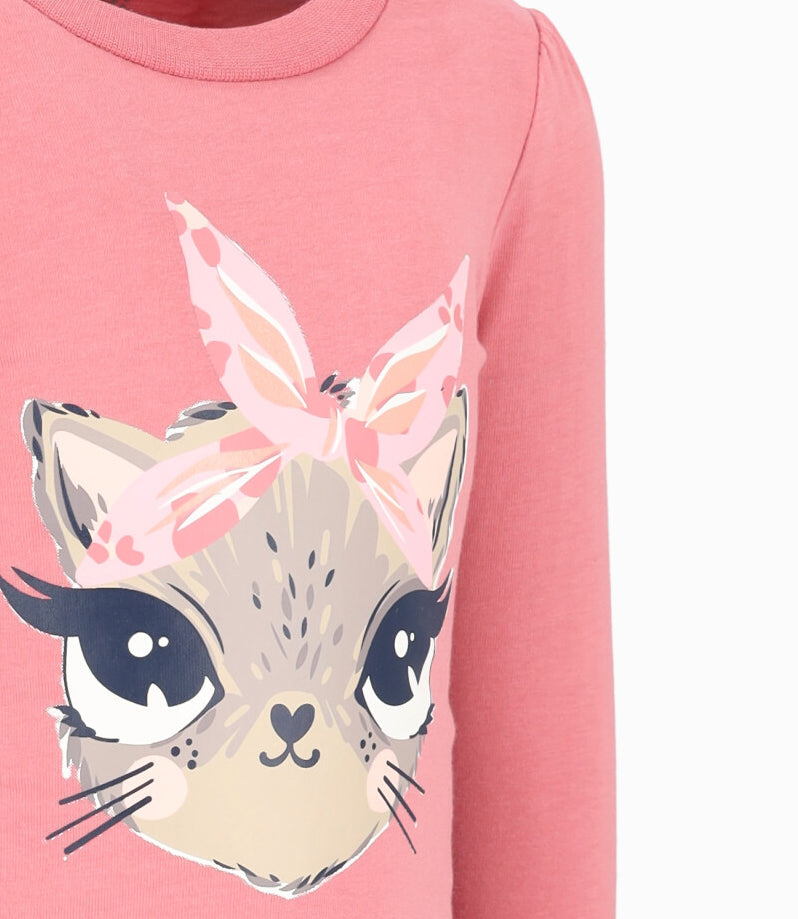 Polera bebé niña con diseño 6 meses / Rosado