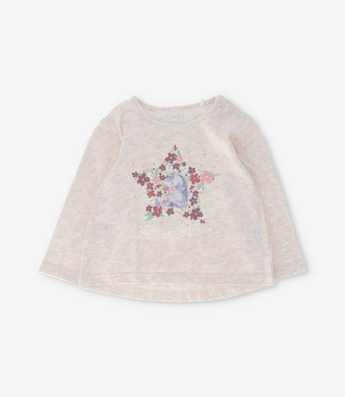Polera bebé niña con unicornio 6 meses / Crudo