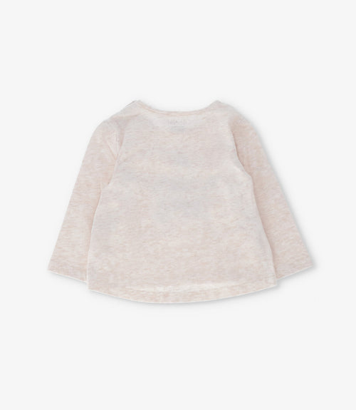 Polera bebé niña con unicornio 6 meses / Crudo