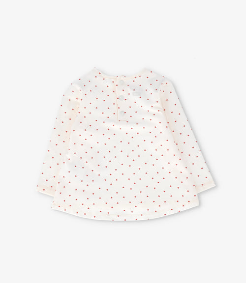 Polera bebé niña con gatito 6 meses / Crudo
