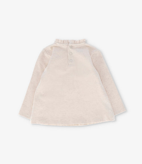 Polera bebé niña corazón 6 meses / Beige