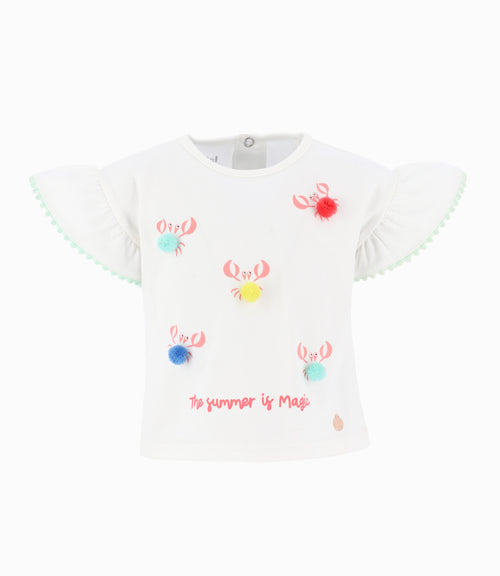 Polera Bebé Niña Con Vuelos Blanco 3 meses / Blanco