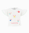 Polera Bebé Niña Con Vuelos Blanco