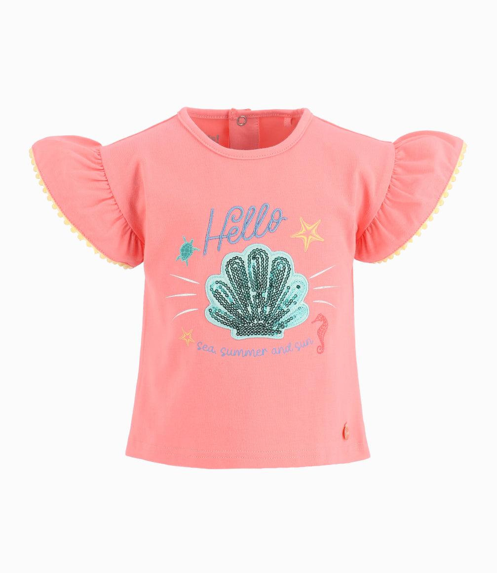 Polera Bebé Niña Con Vuelos Rosado 3 meses / Rosado