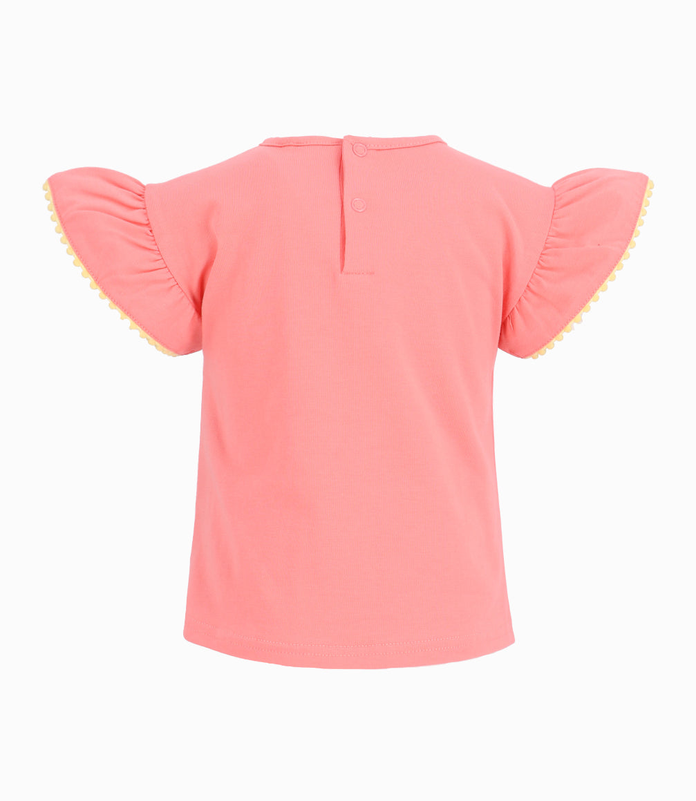 Polera Bebé Niña Con Vuelos Rosado 3 meses / Rosado