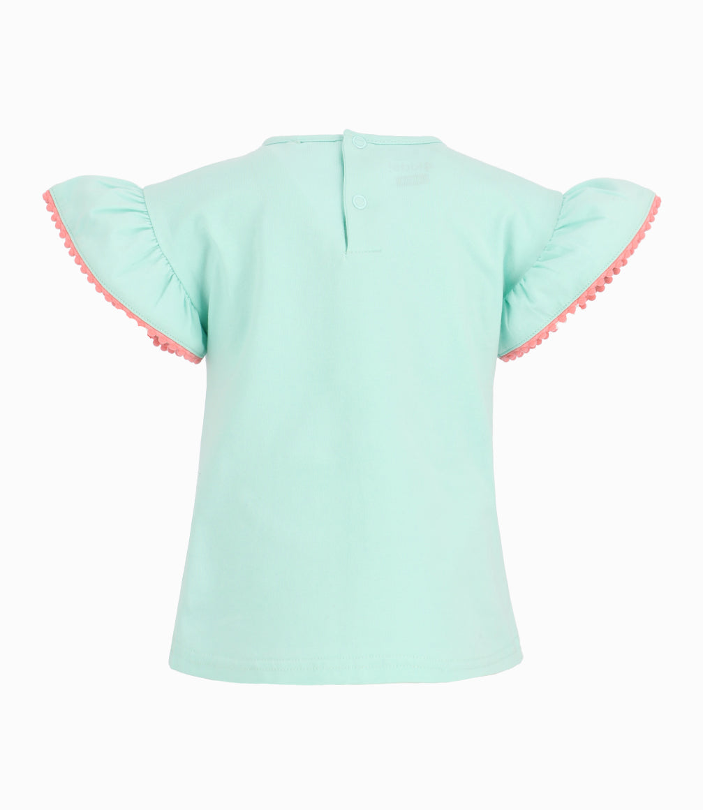 Polera Bebé Niña Con Vuelos Menta 3 meses / Menta