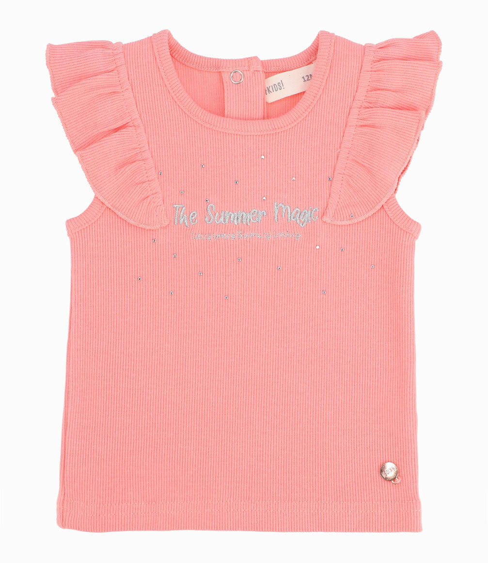 Polera Bebé Niña Con Vuelos Rosado 3 meses / Rosado