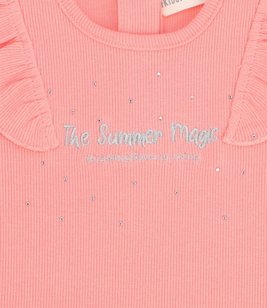 Polera Bebé Niña Con Vuelos Rosado 3 meses / Rosado