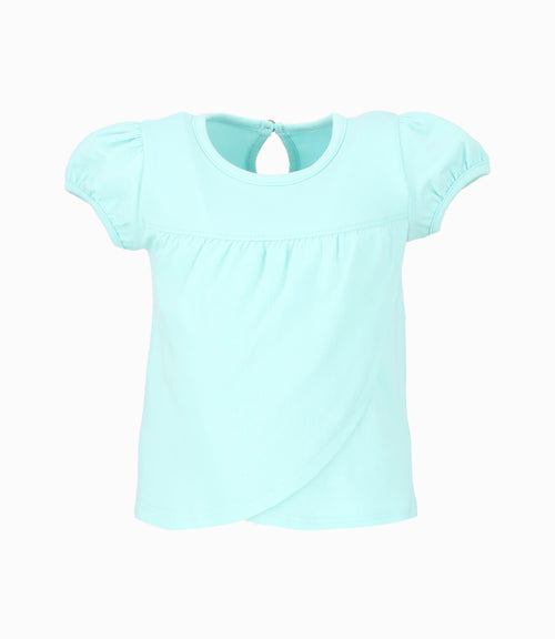 Polera Bebé Niña Frente Cruzado 6 meses / Celeste