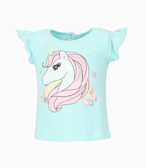 Polera bebé niña con unicornio