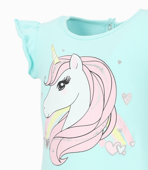 Polera bebé niña con unicornio