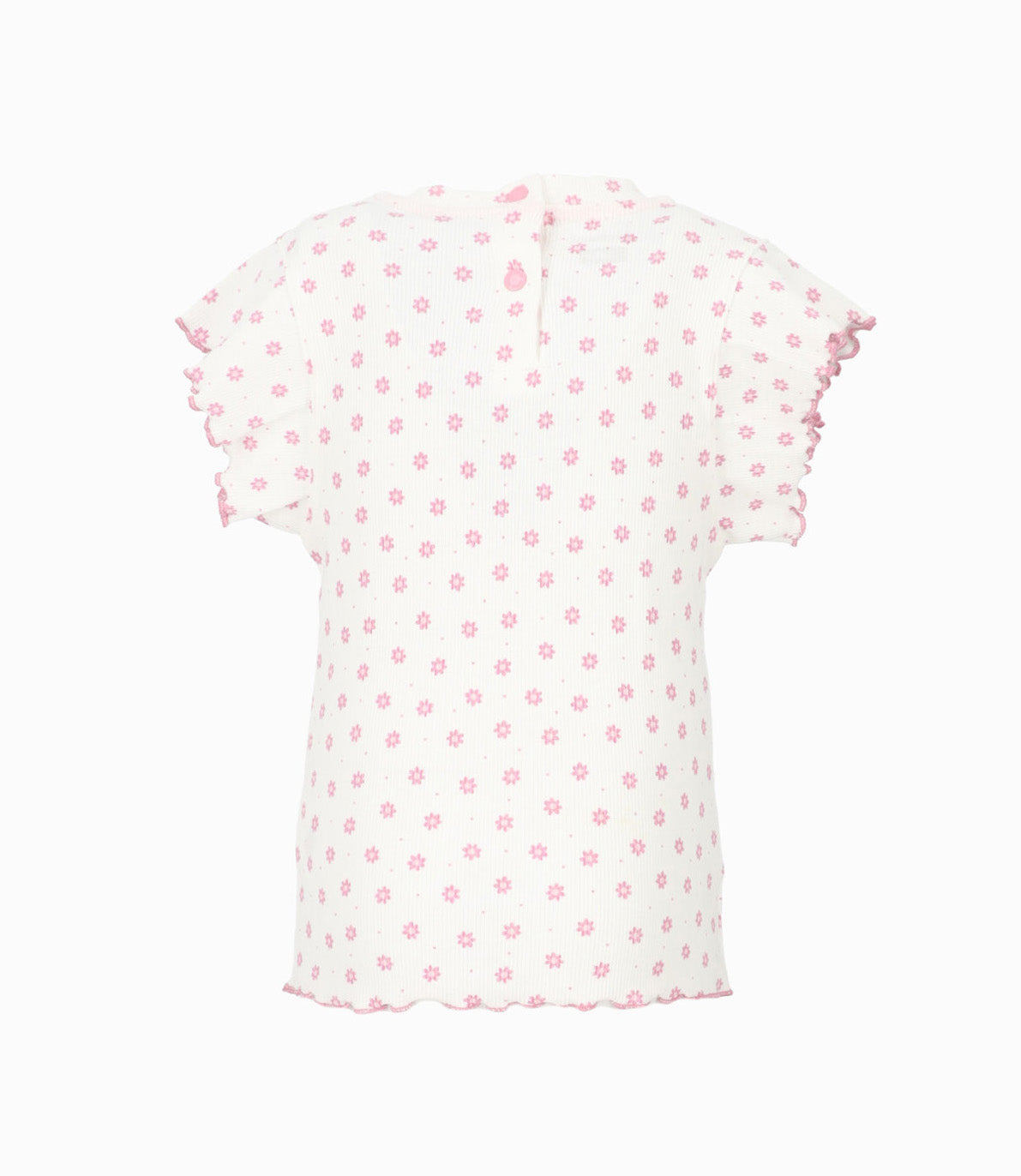 Polera bebé niña con flores 3 meses / Blanco