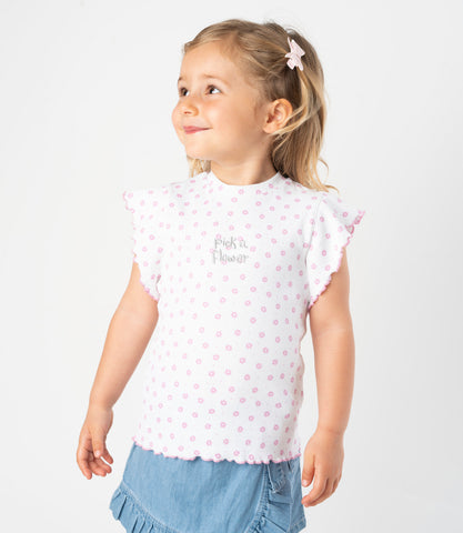 Polera bebé niña con flores