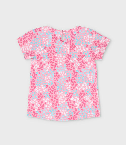 Polera bebé niña con print 6 meses / Rosado
