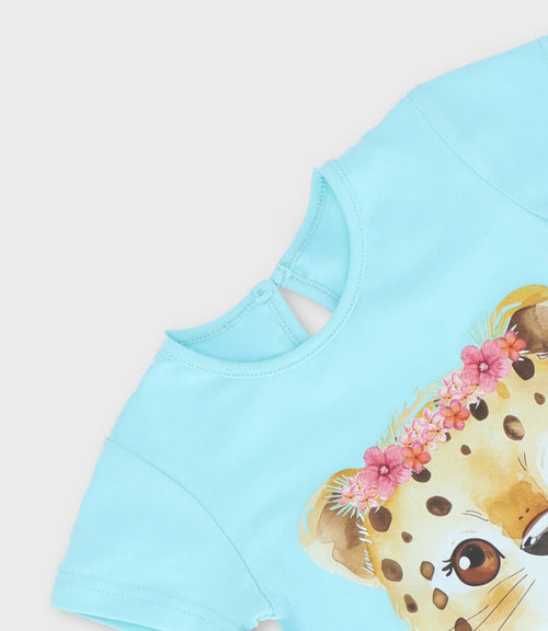 Polera bebé niña hello summer 6 meses / Menta