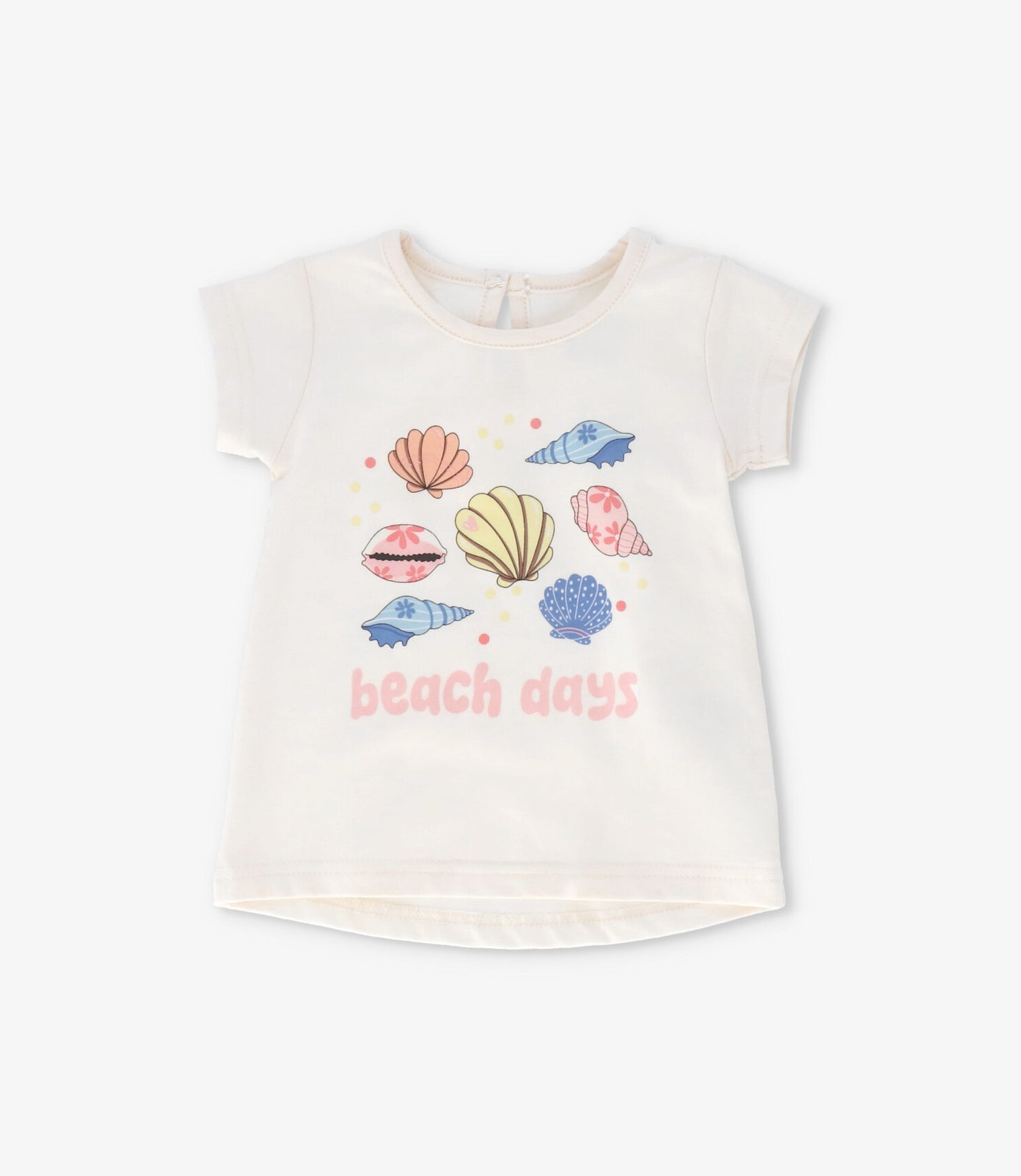 Polera bebé niña beach days 6 meses / Crudo