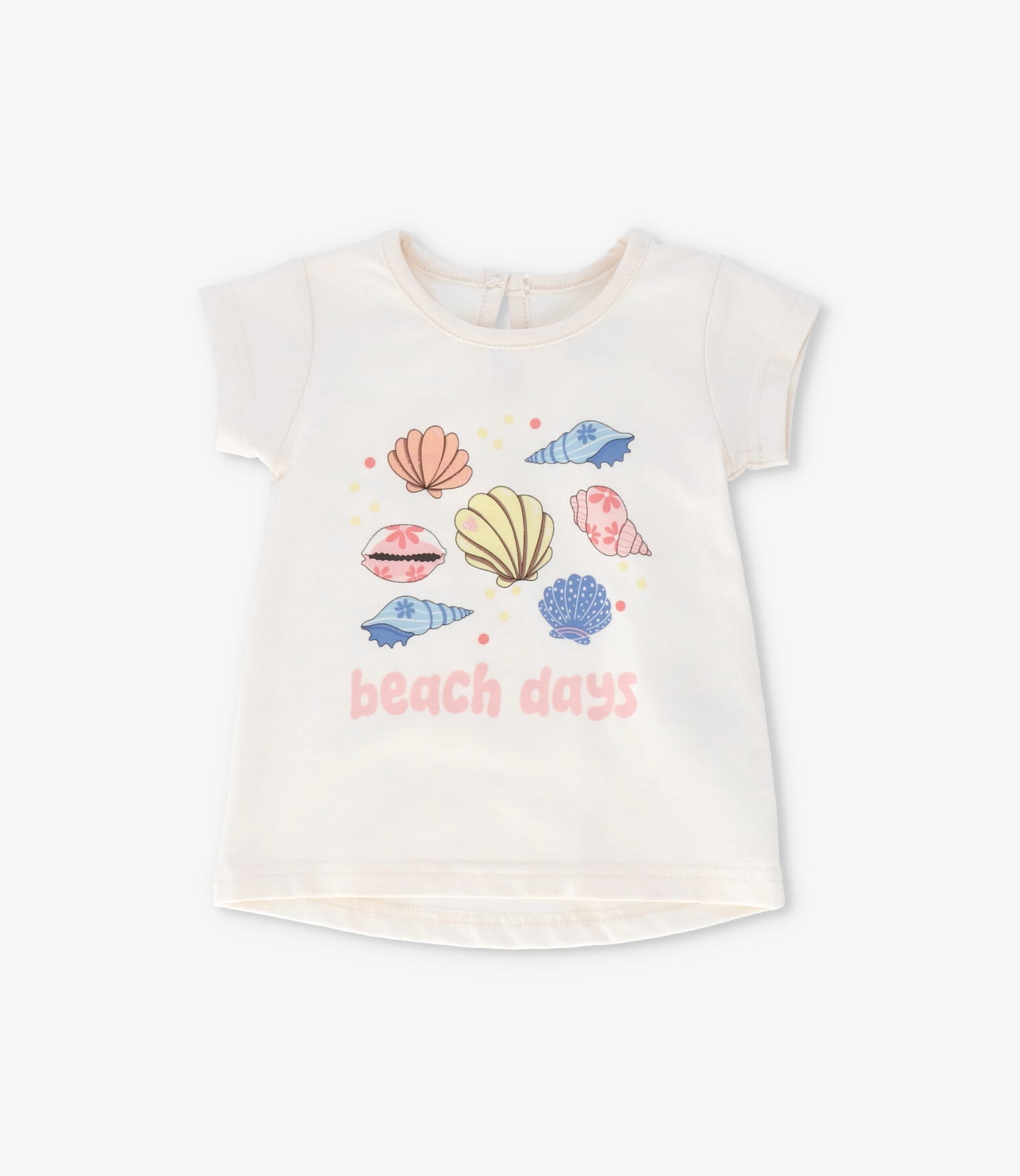 Polera bebé niña beach days 6 meses / Crudo