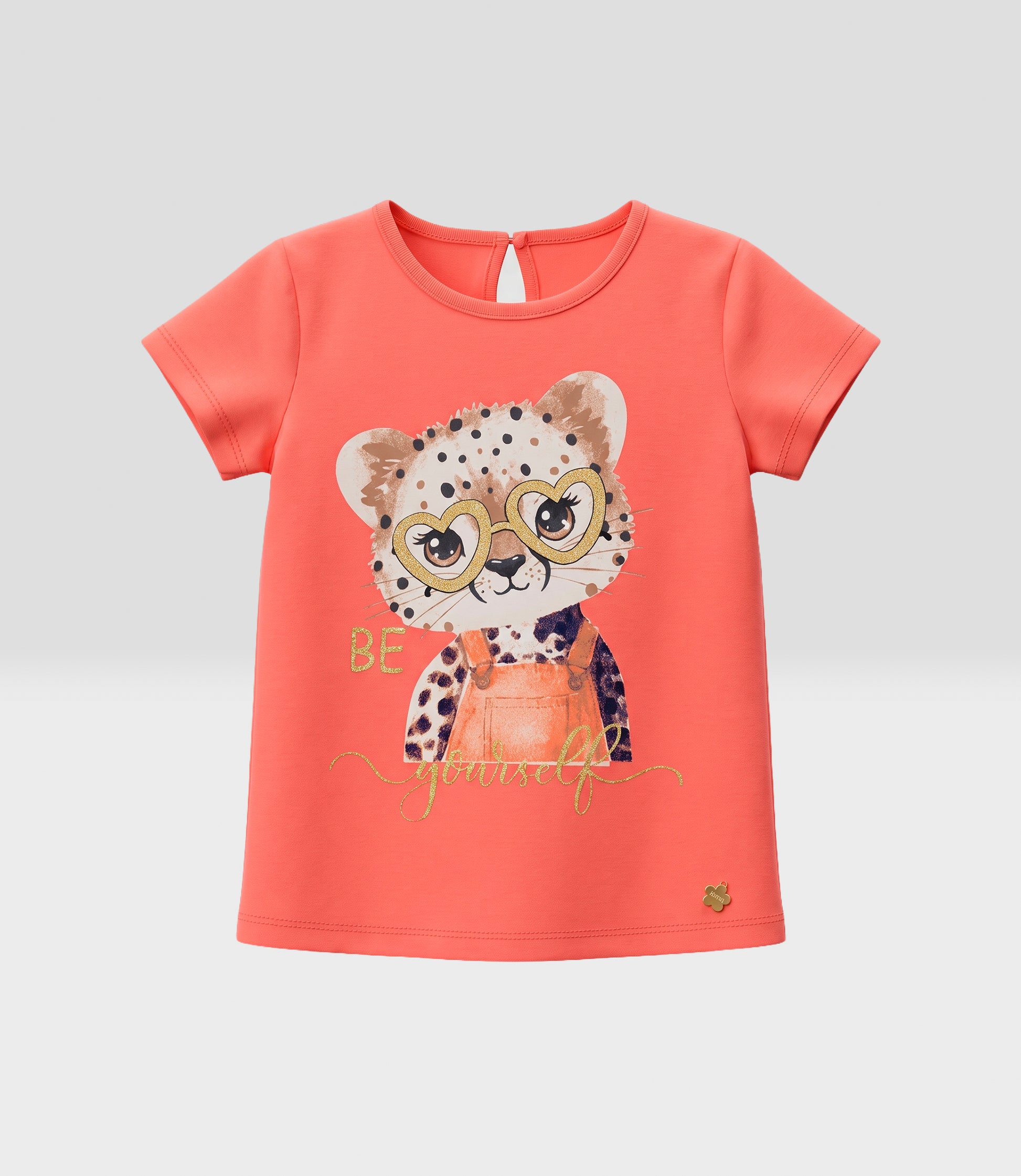 Polera bebé niña animal print 6 meses / Coral