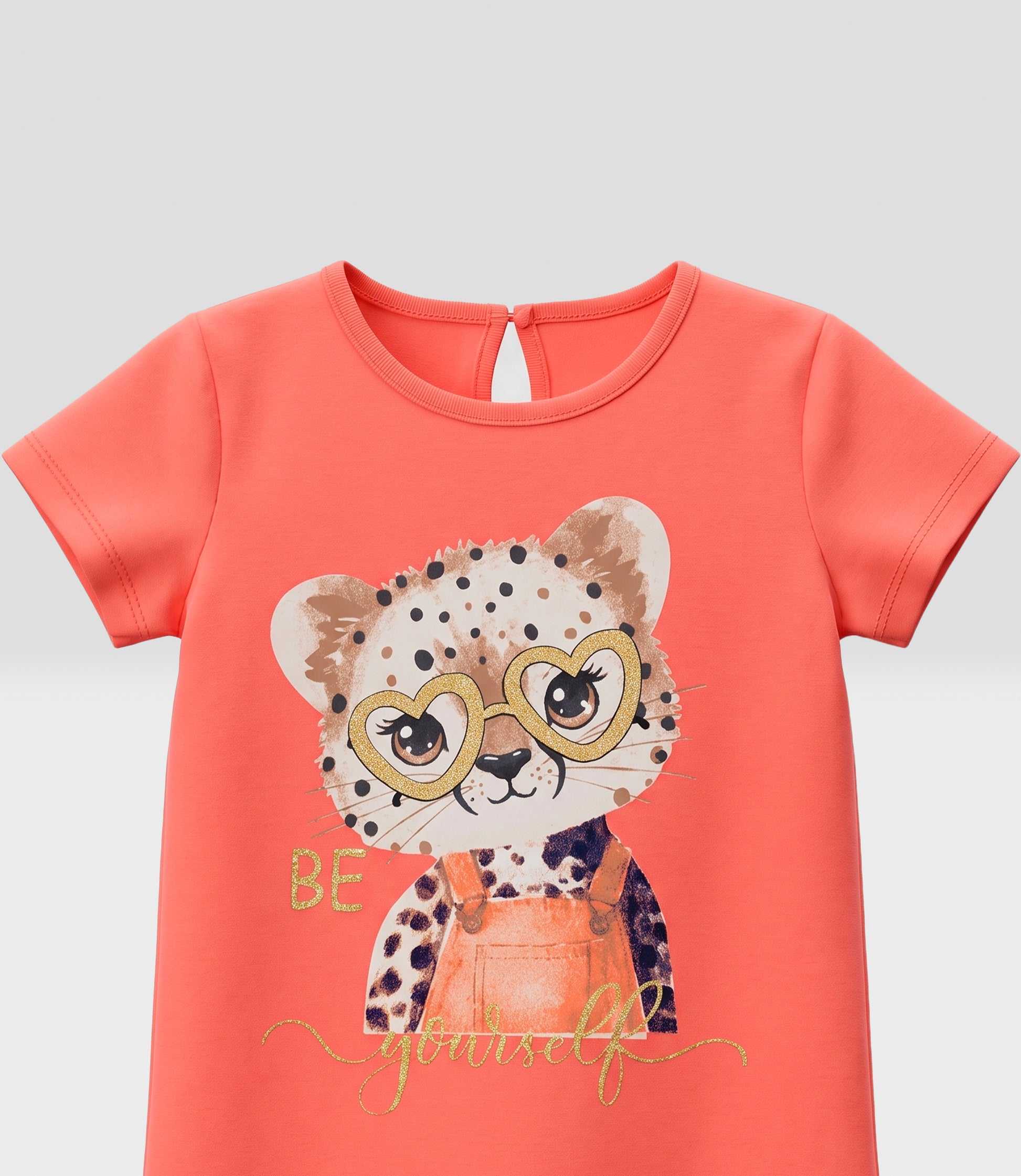 Polera bebé niña animal print 6 meses / Coral