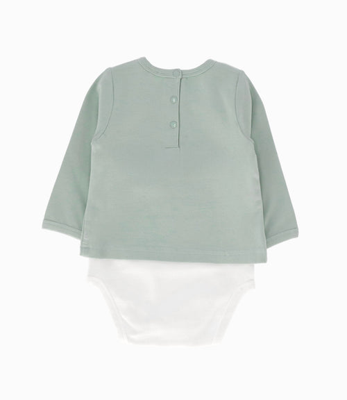 Body Bebé Niña Corazón 6 meses / Menta