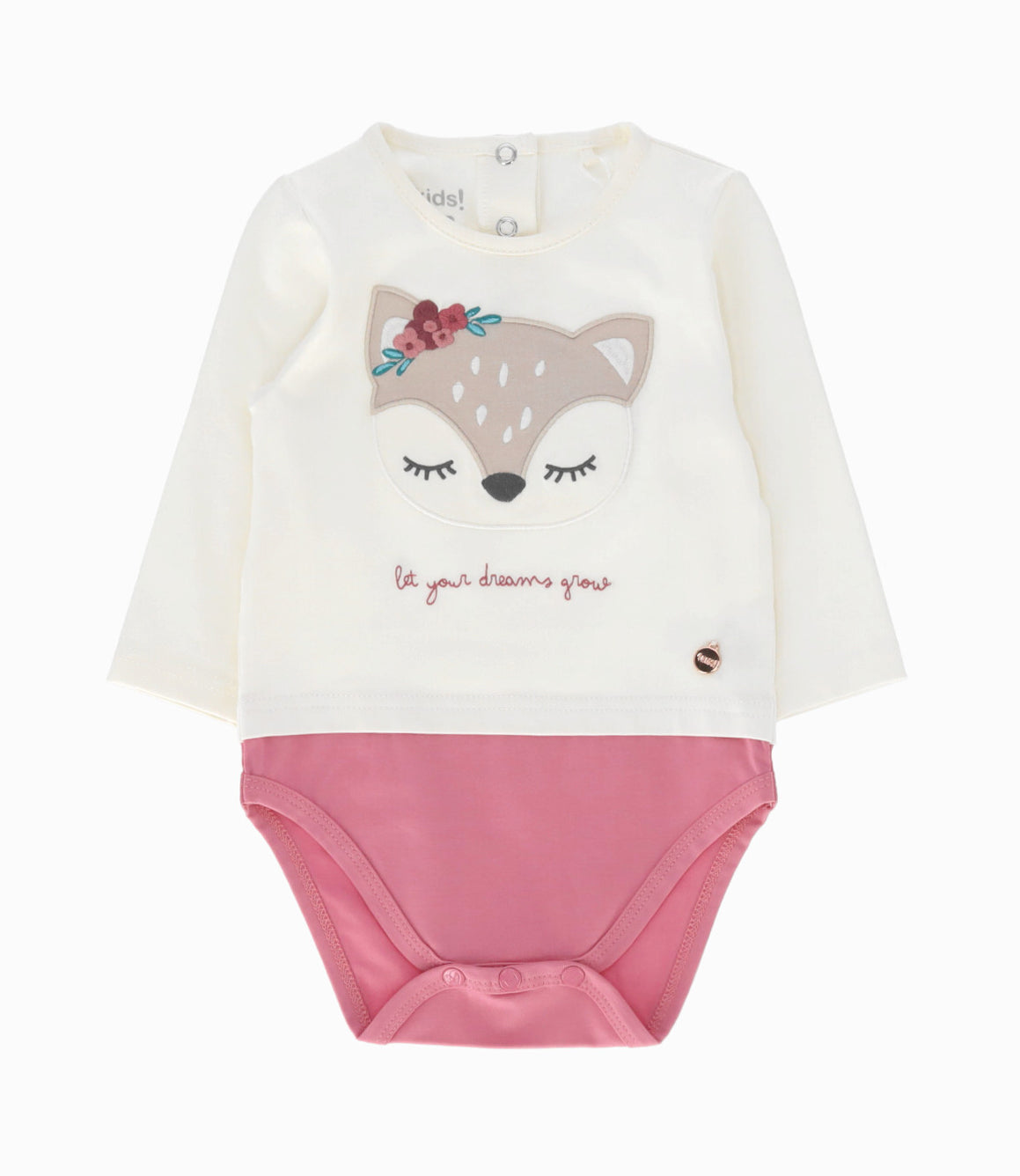 Body bebé niña con polera 6 meses / Blanco
