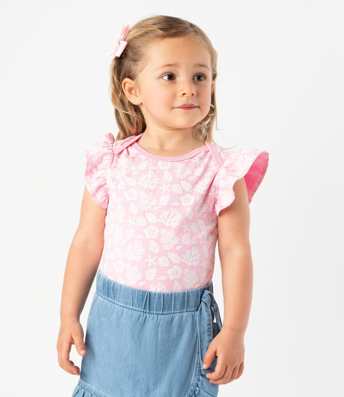 Body bebé niña con estampado 3 meses / Rosado