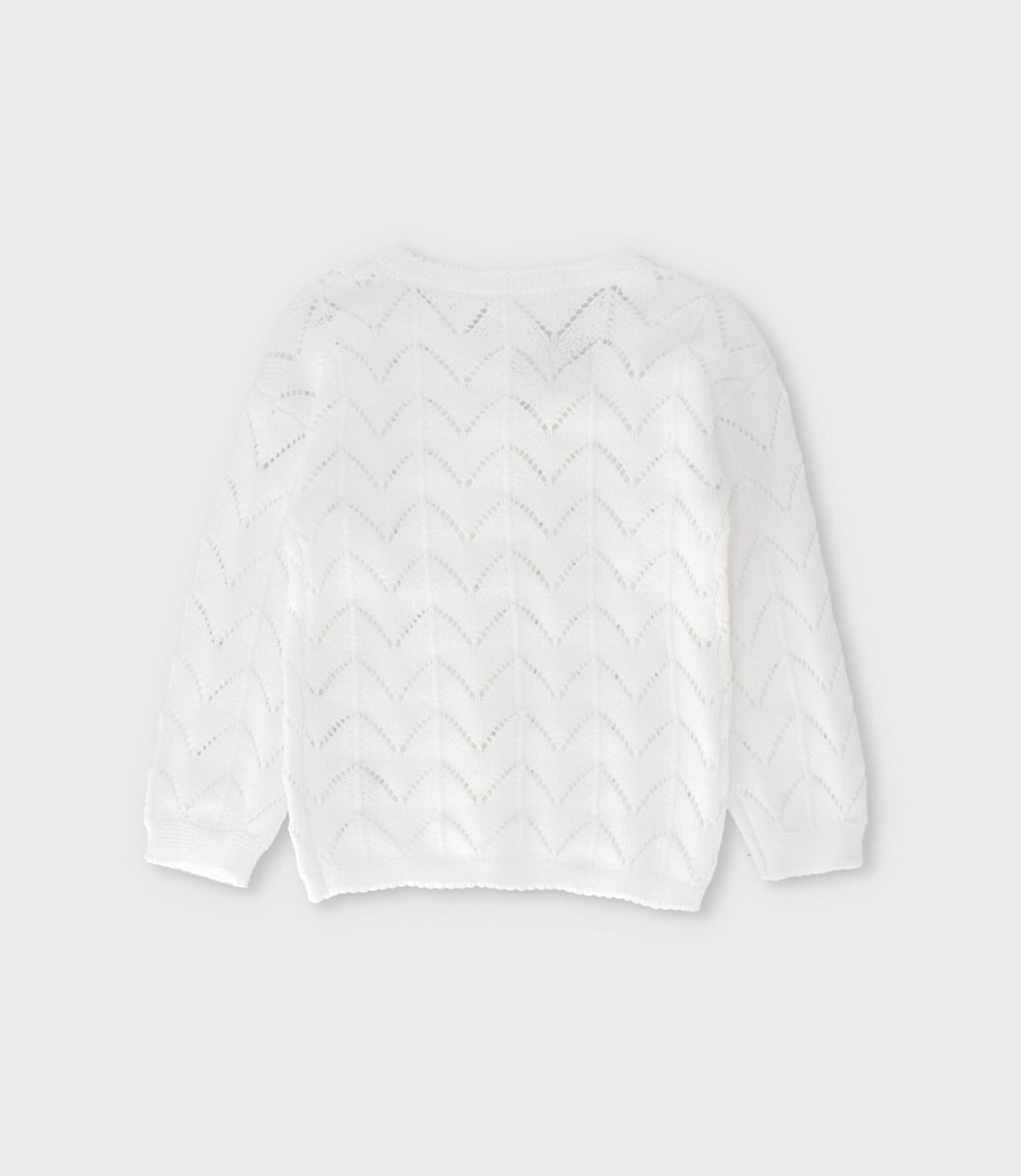 Chaleco bebé niña tejido 6 meses / Blanco