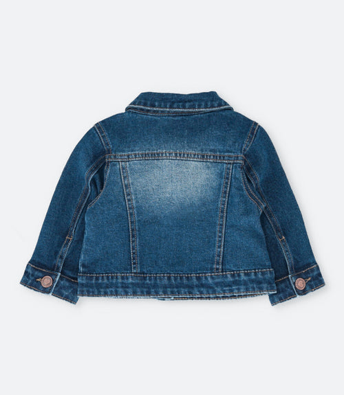 Chaqueta bebé niña denim 6 meses / Celeste