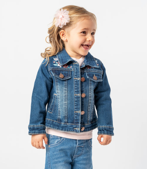 Chaqueta bebé niña denim 6 meses / Celeste