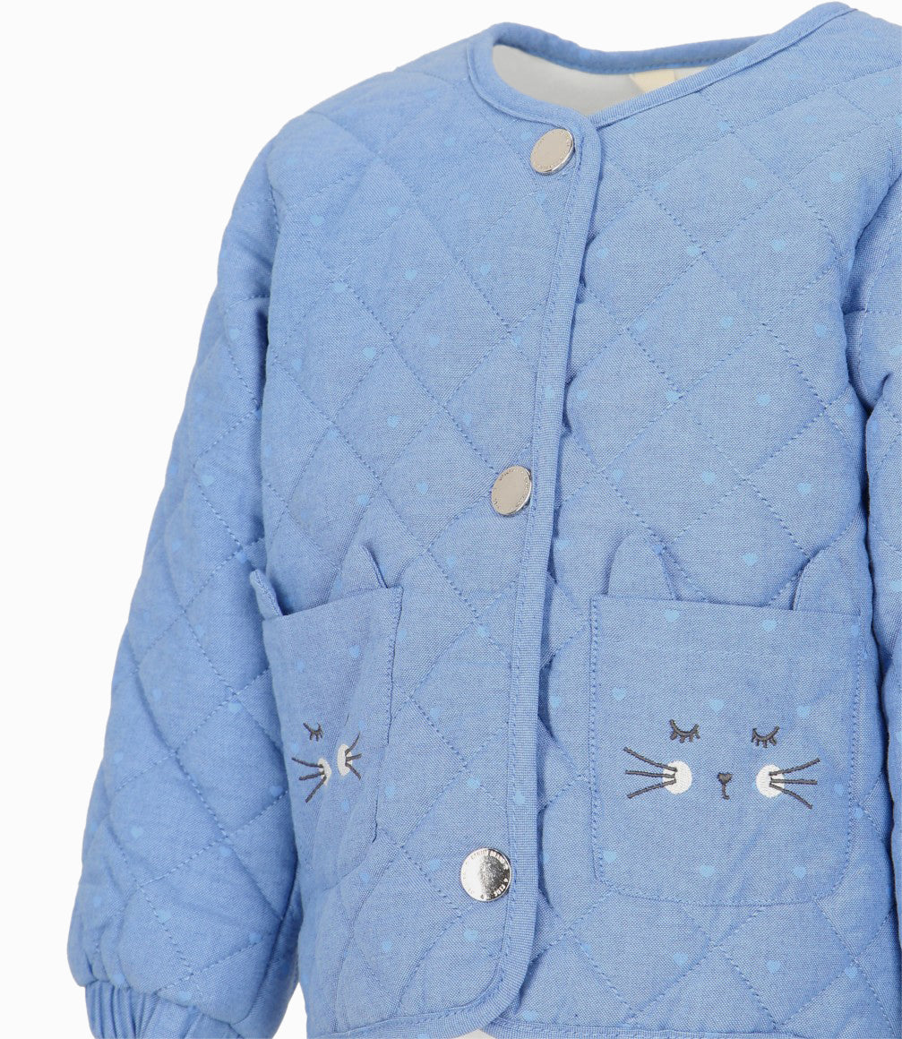 Chaqueta bebé niña quilt 6 meses / Azul Marino