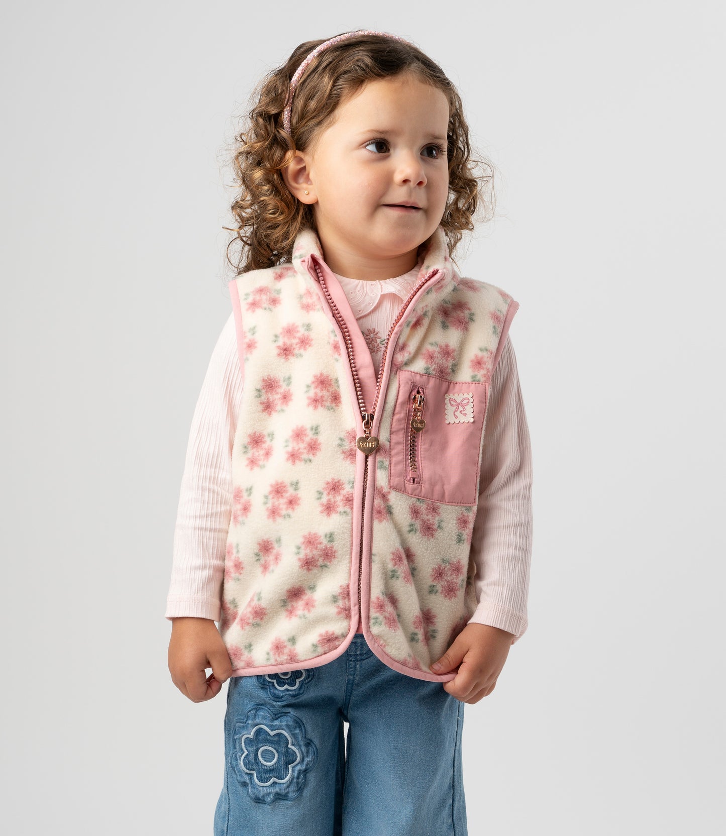 Chaqueta bebé niña sin mangas