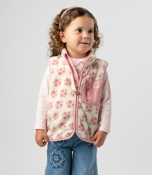 Chaqueta bebé niña sin mangas