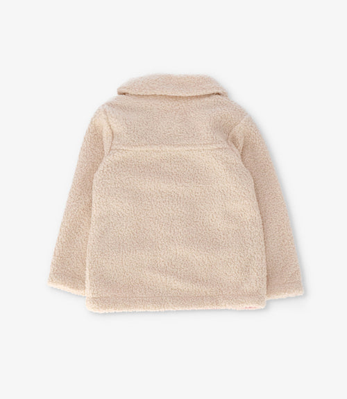 Chaqueta bebé niña sherpa 6 meses / Crudo