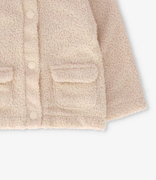 Chaqueta bebé niña sherpa 6 meses / Crudo