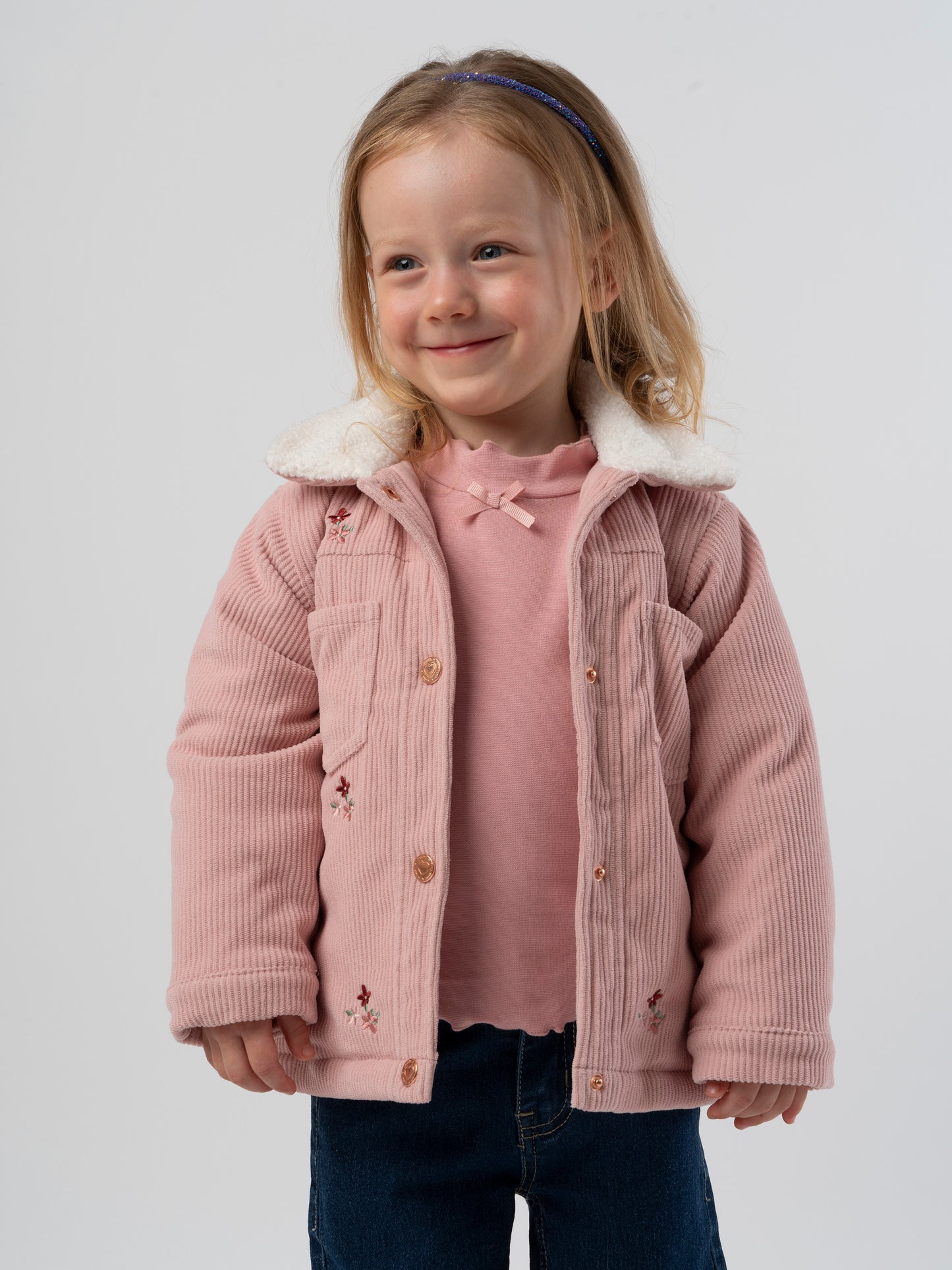 Chaqueta bebé niña con flores 6 meses / Rosado