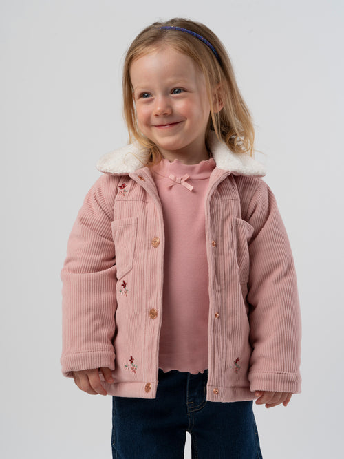 Chaqueta bebé niña con flores 6 meses / Rosado