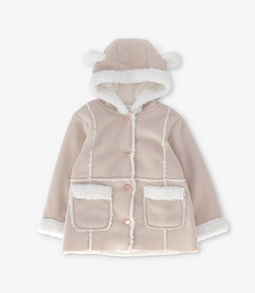 Chaqueta bebé niña gamulán 6 meses / Crudo