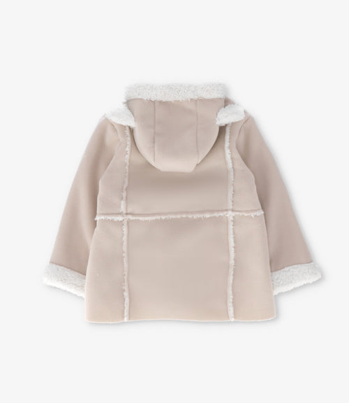 Chaqueta bebé niña gamulán 6 meses / Crudo