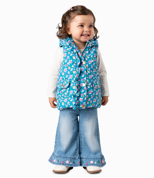 Parka Bebé Niña Floreado